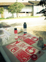 Les deux estempes faites sur du papiers 300gr, dont une partie était destinée à la tambola