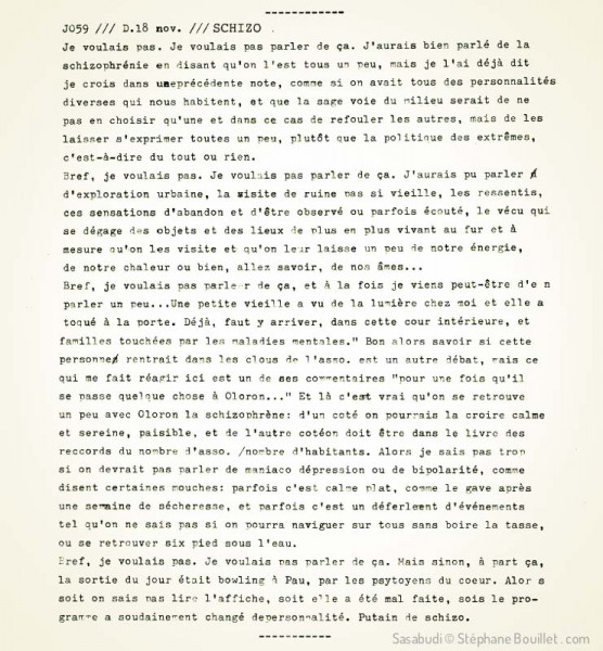 Sasabudi /// Notes /// J059 /// Schizo