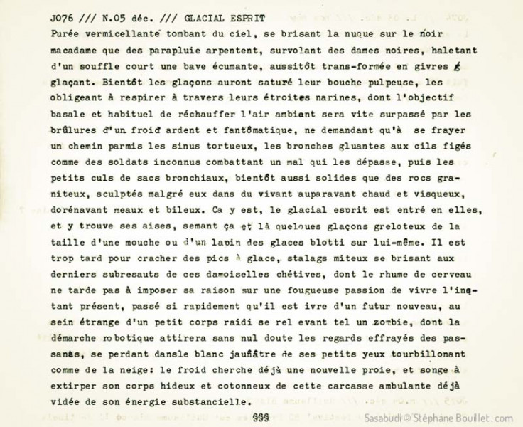 J076 /// N.05 déc. /// GLACIAL ESPRIT