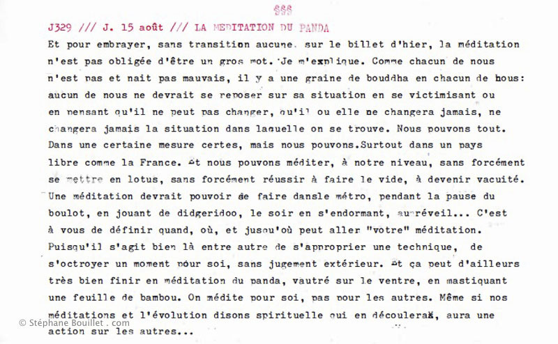 J329 /// LA MÉDITATION DU PANDA