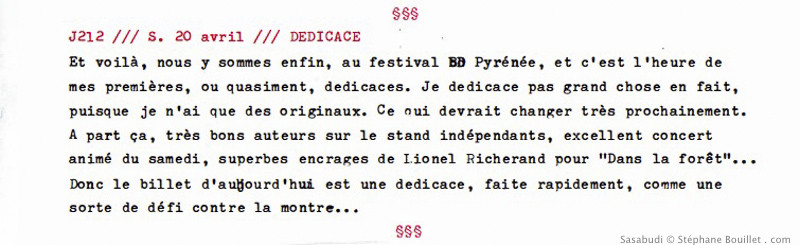 J212 /// DEDICACE