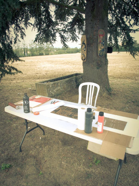 Linogravure live aux Randovales de Belberaud