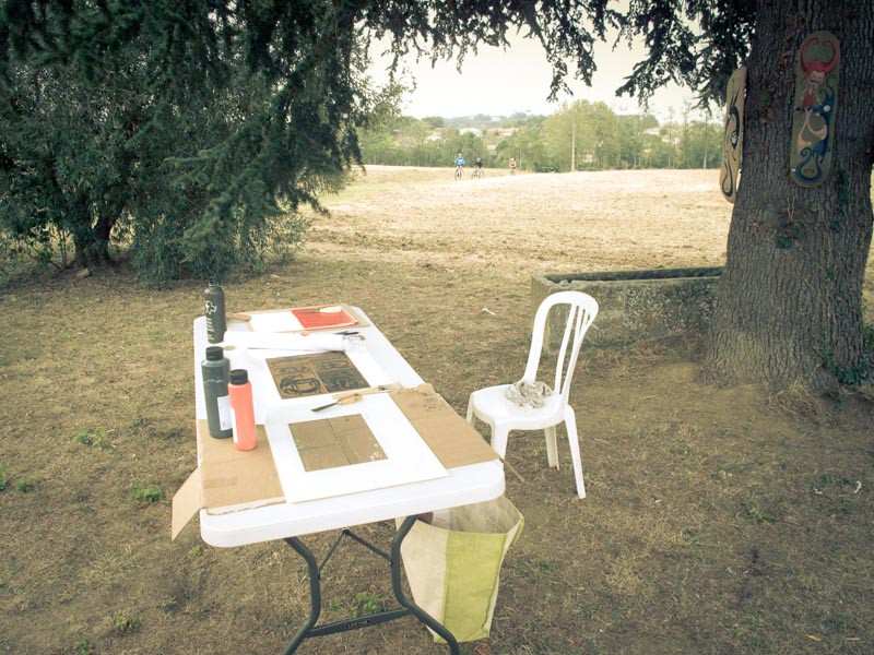 Linogravure live aux Randovales de Belberaud
