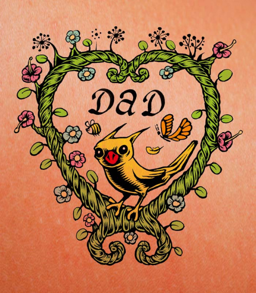 proposition d'image de coeur avec papillon et oiseau