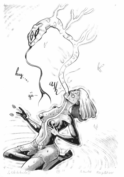 Rosalie et le loa serpent Damballah-Wedo, provenant de la kundalini