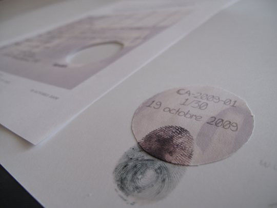Certificat d'authenticité photographie