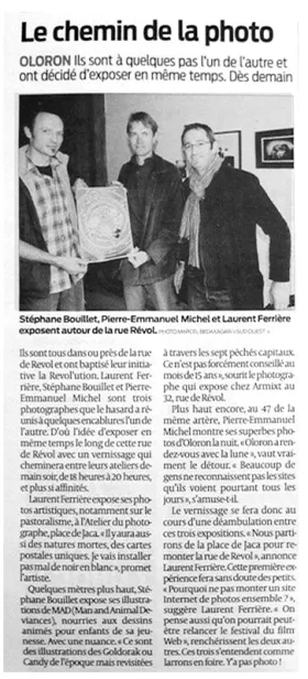 Article de presse pour la Révol'ution I