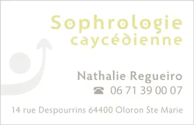 Carte de visite pour une Sophrologue professionnelle. Le logo a également été pensé pour de la psychologie.