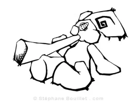 Koala jouant du didgeridoo