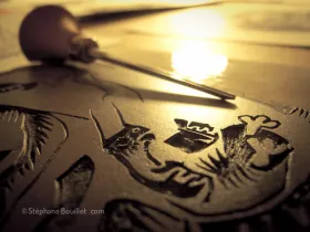 Linogravure Mao & Q.I