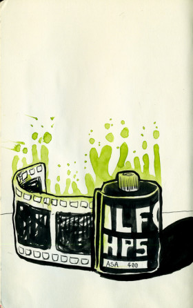 Radioactive Ilford HP5