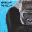 Affiche de l'exposition d'illustrations Ani-Maux de Lydie Martin: illustrations d'animaux en voie de disparition