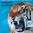 Affiche de l'exposition d'illustrations Ani-Maux de Lydie Martin: illustrations d'animaux en voie de disparition