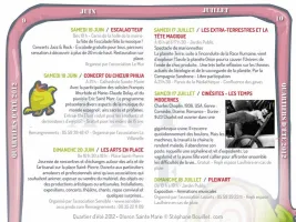 Proposition d'un graphisme pour le livret-programme des quartiers d'été 2012 à Oloron Sainte Marie.